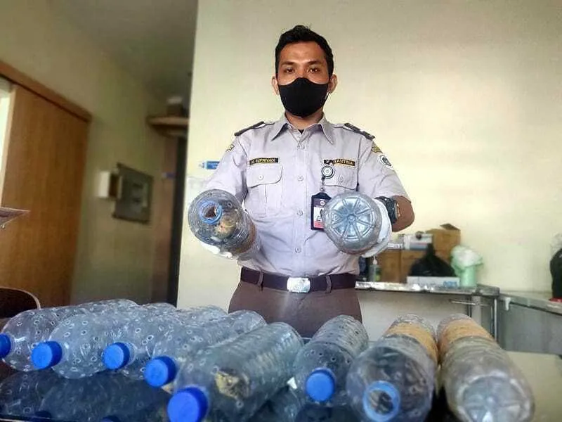 Belasan Ekor Biawak Diselundupkan dalam Botol