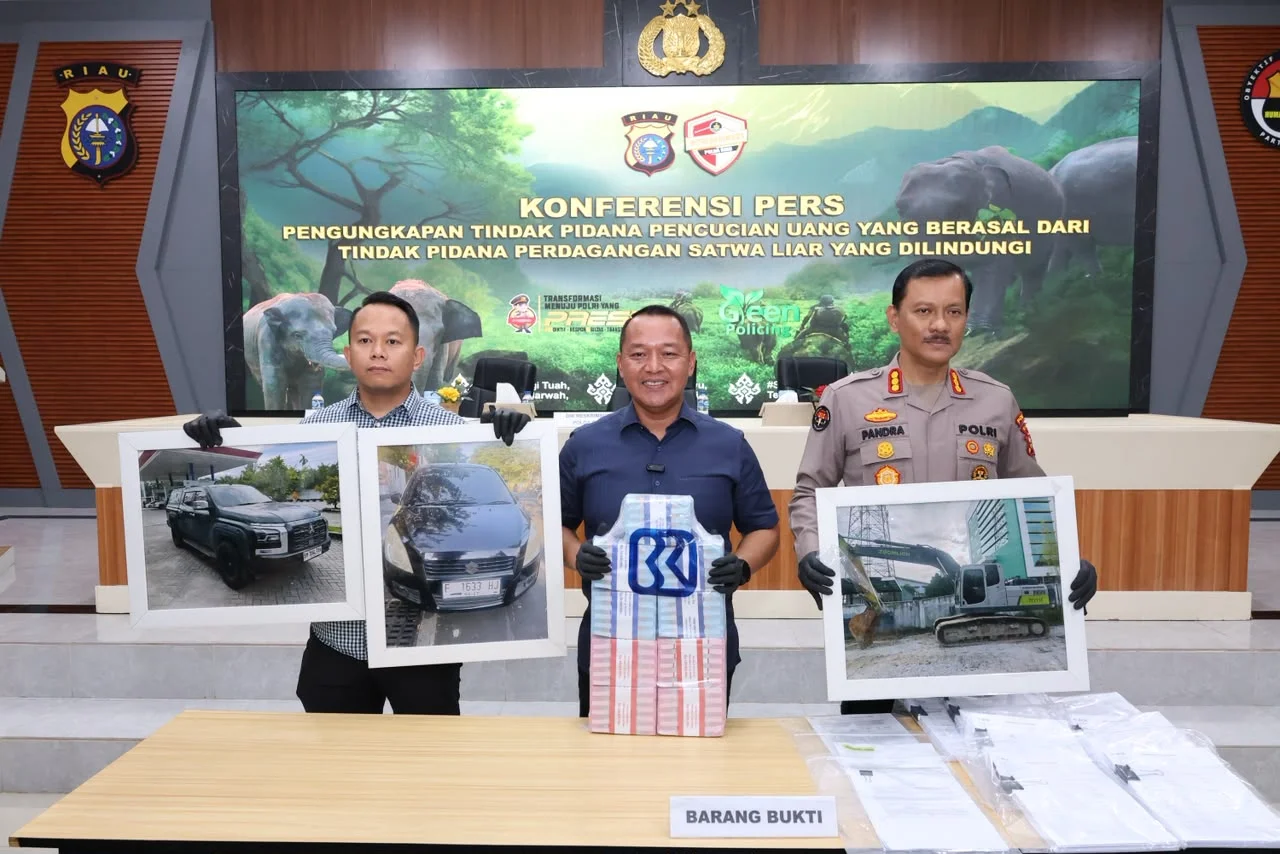 Polda Riau Miskinkan Dua Bos Sindikat Penyelundup Gading Gajah Sumatera Pakai Pasal TPPU