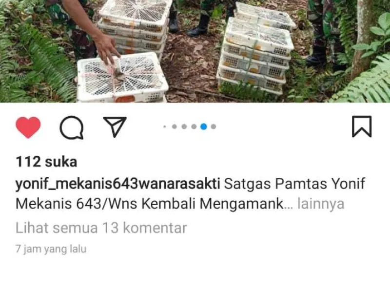 Ratusan Ekor Burung Kacer Ilegal Diamankan Satgas Pamtas